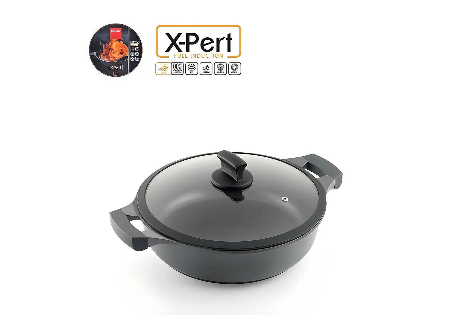 Metaltex Cacerola Baja Línea XPERT 26 cms 3,3l