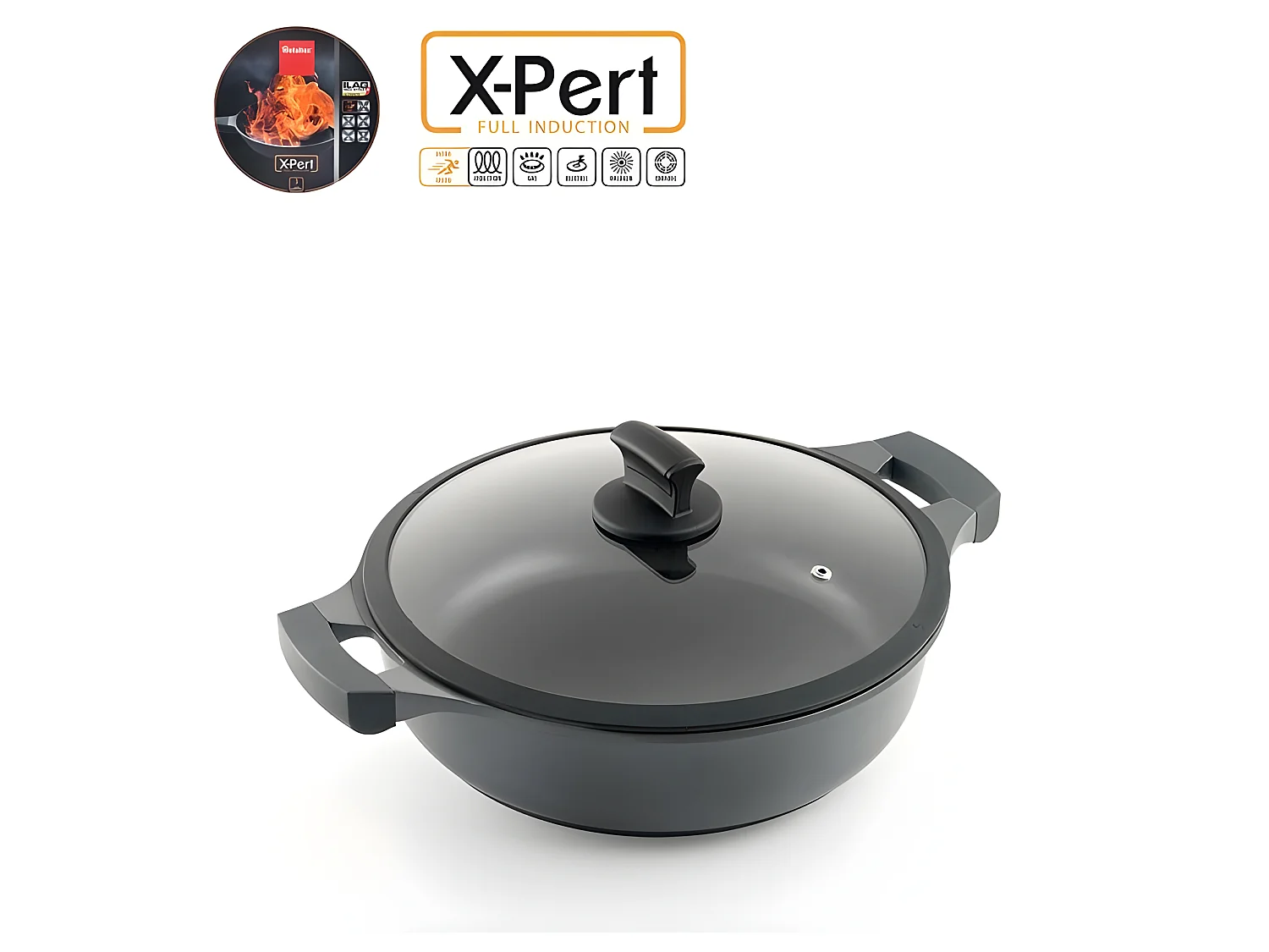 Metaltex Cacerola Baja Línea XPERT 26 cms 3,3l
