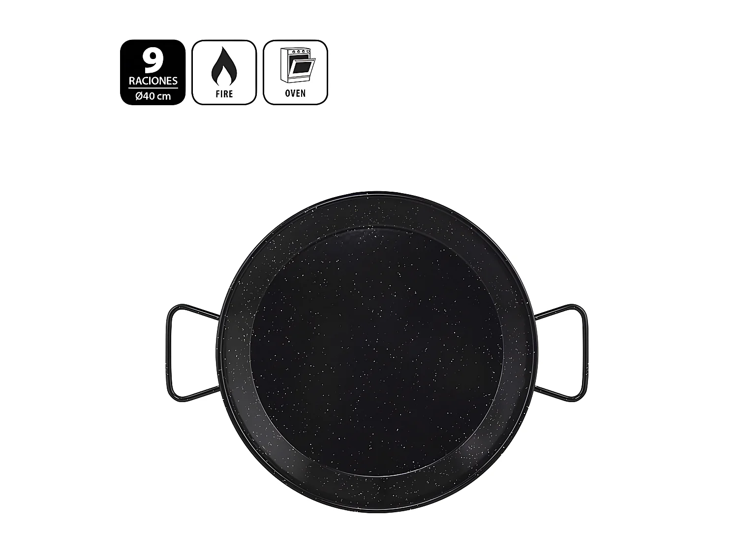 Metaltex Paellera Acero Esmaltado Vitrificado 40 cms 9 Raciones