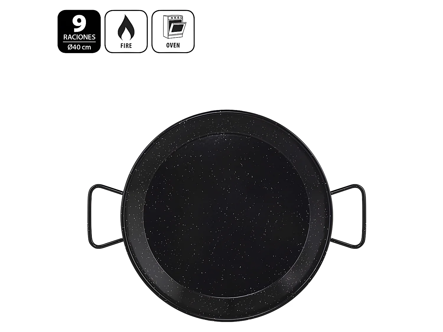 Metaltex Paellera Acero Esmaltado Vitrificado 40 cms 9 Raciones