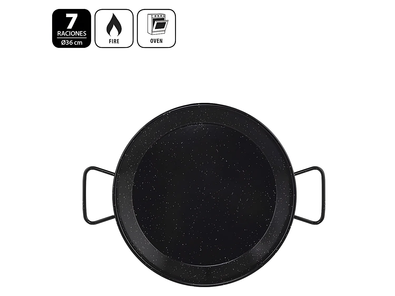 Metaltex Paellera Acero Esmaltado Vitrificado 36 cms 7 raciones