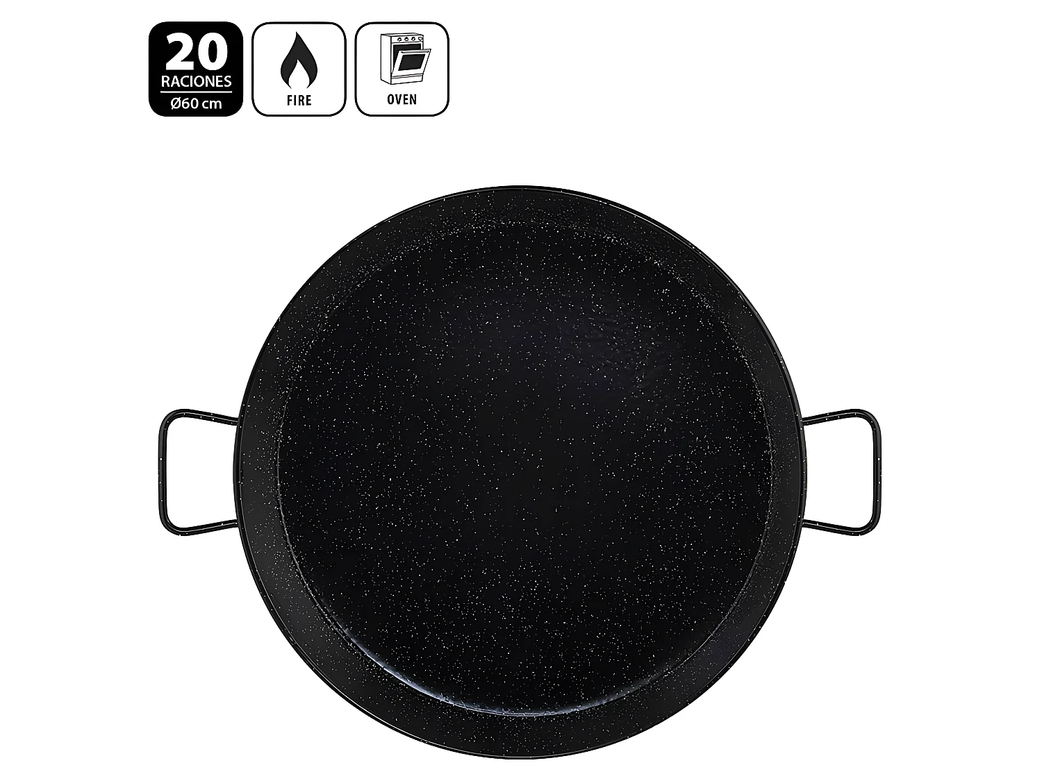 Metaltex Paellera Acero Esmaltado Vitrificado 60 cms 20 raciones