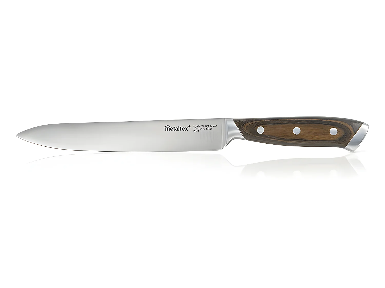 Couteau à éplucher HERITAGE de Metaltex avec manche en bois et lame entière de 20 cm