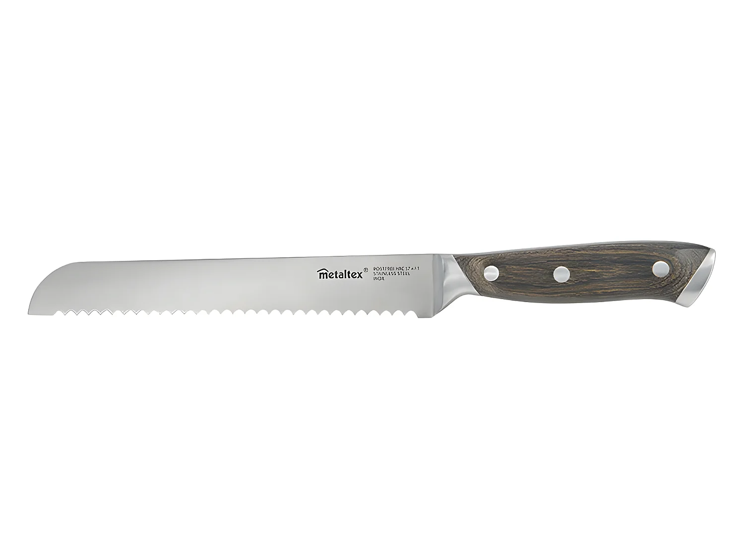 Cuchillo de Pan HERITAGE Metaltex 20 cm Madera Pakka Acero Inoxidable Molibdeno-Vanadio