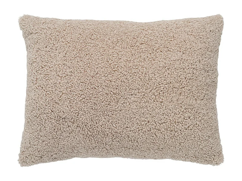 PRISCA - Coussin 45x60 Imitation Laine Beige