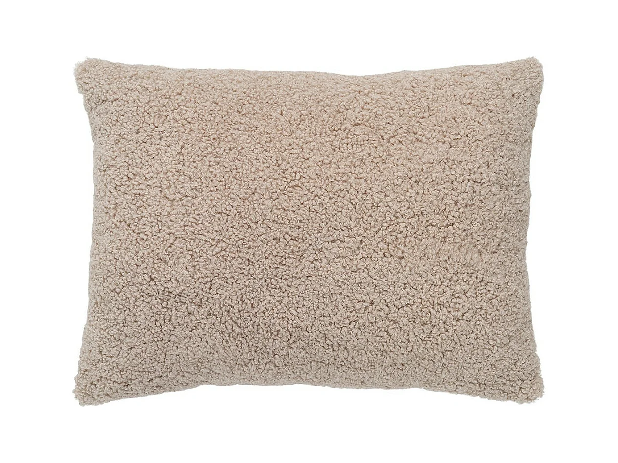 PRISCA - Coussin 45x60 Imitation Laine Beige