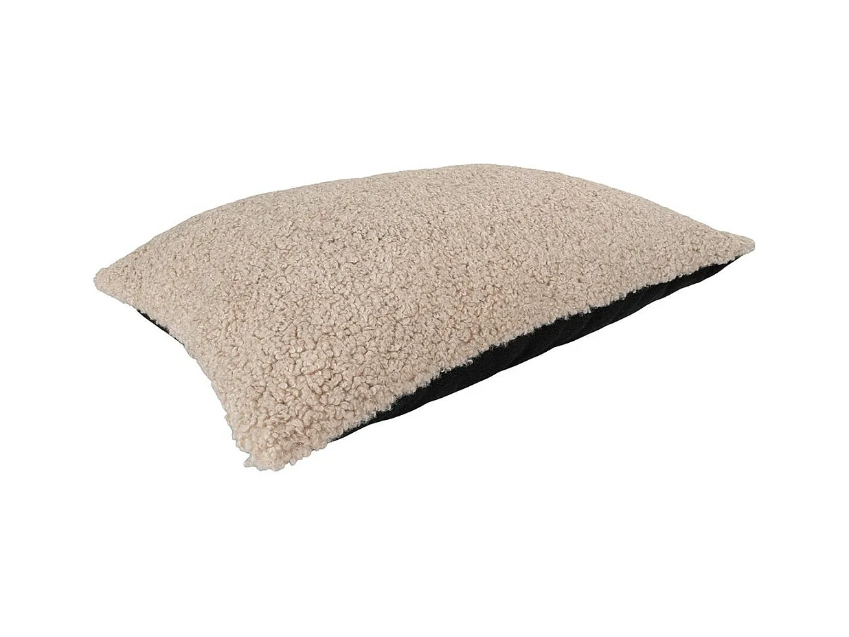 PRISCA - Coussin 45x60 Imitation Laine Beige