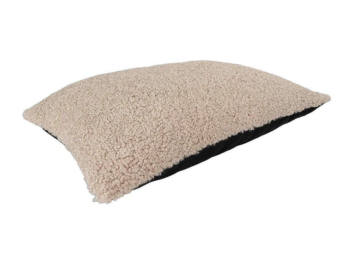 PRISCA - Coussin 45x60 Imitation Laine Beige