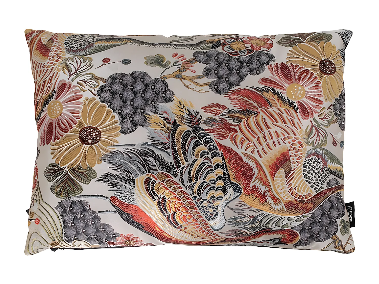 BROCK - Coussin Rectangulaire à Motifs Fleuris