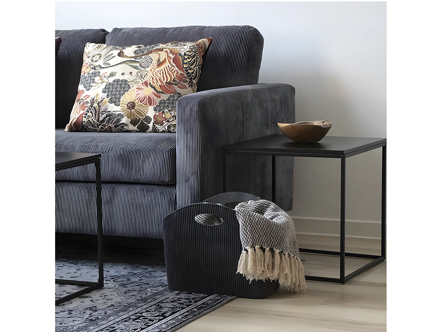 BROCK - Coussin Rectangulaire à Motifs Fleuris