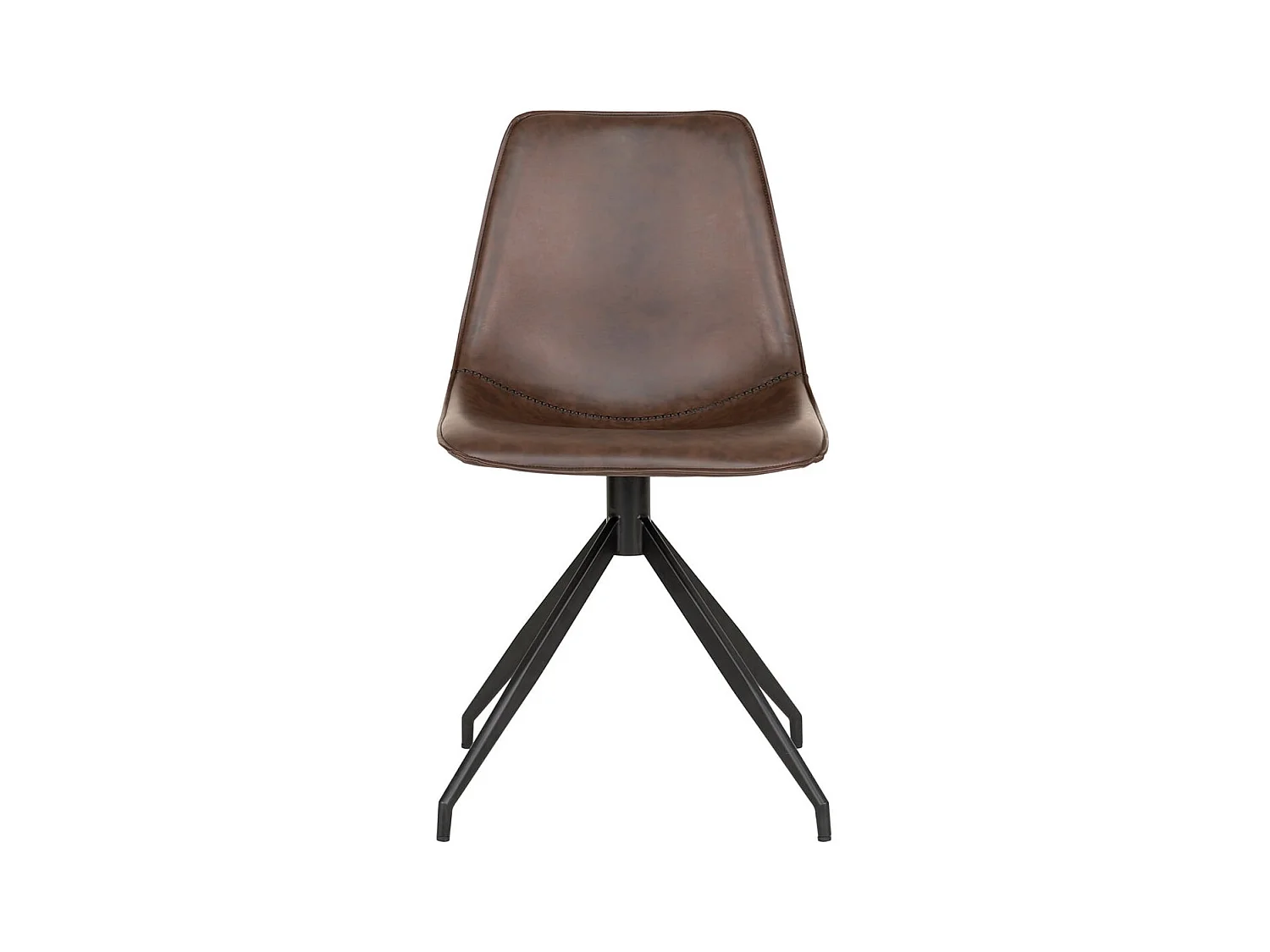 GOOP - Lot de 2 Chaises Pivotantes Simili Cuir Marron