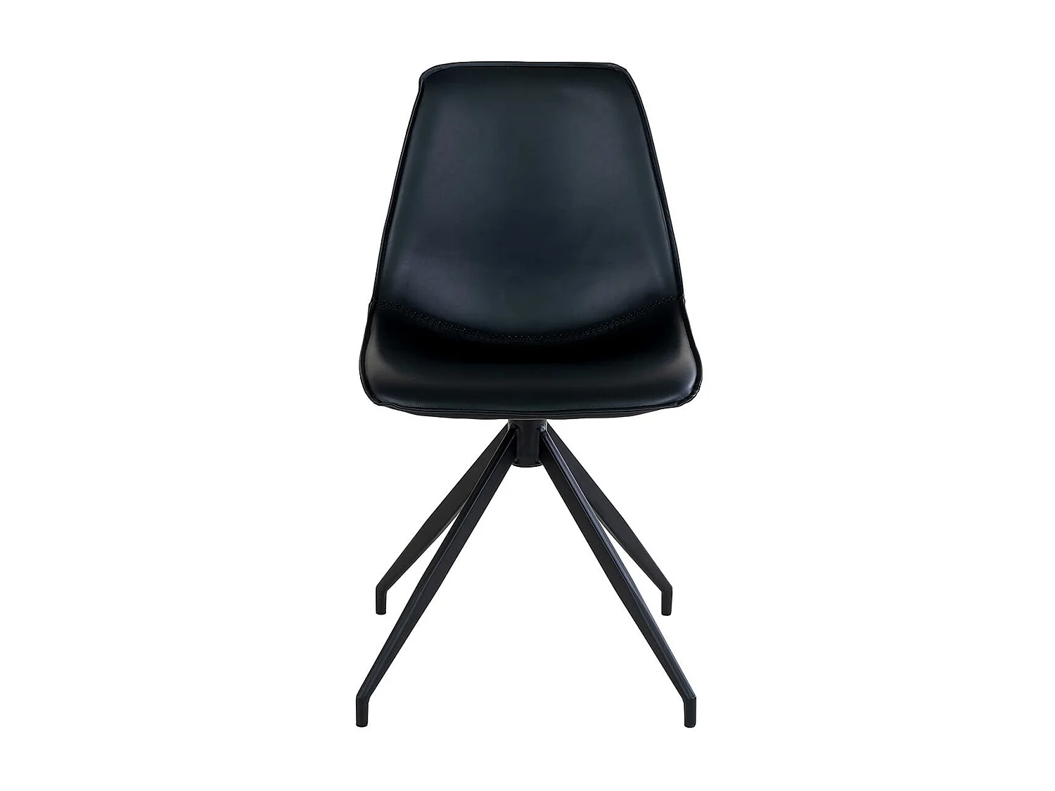 GOOP - Lot de 2 Chaises Pivotantes Simili Cuir Noir