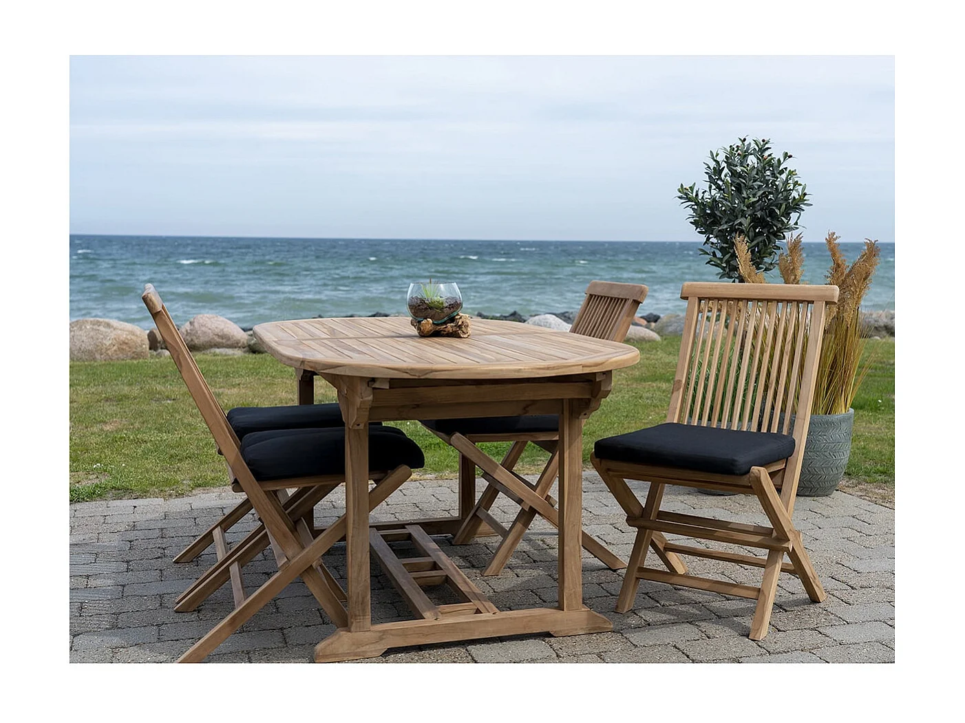 HORIZON - Table Allongeable 180-240cm en Teck