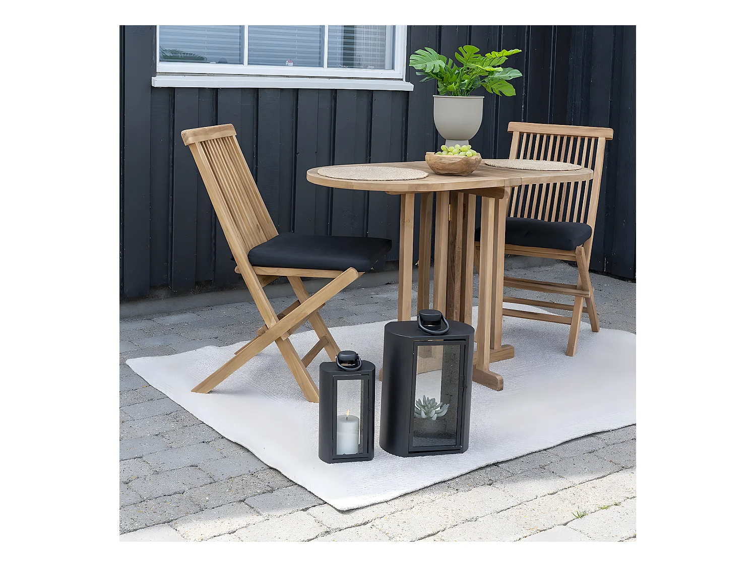 HORIZON - Table Repas 120cm Pliable en Teck