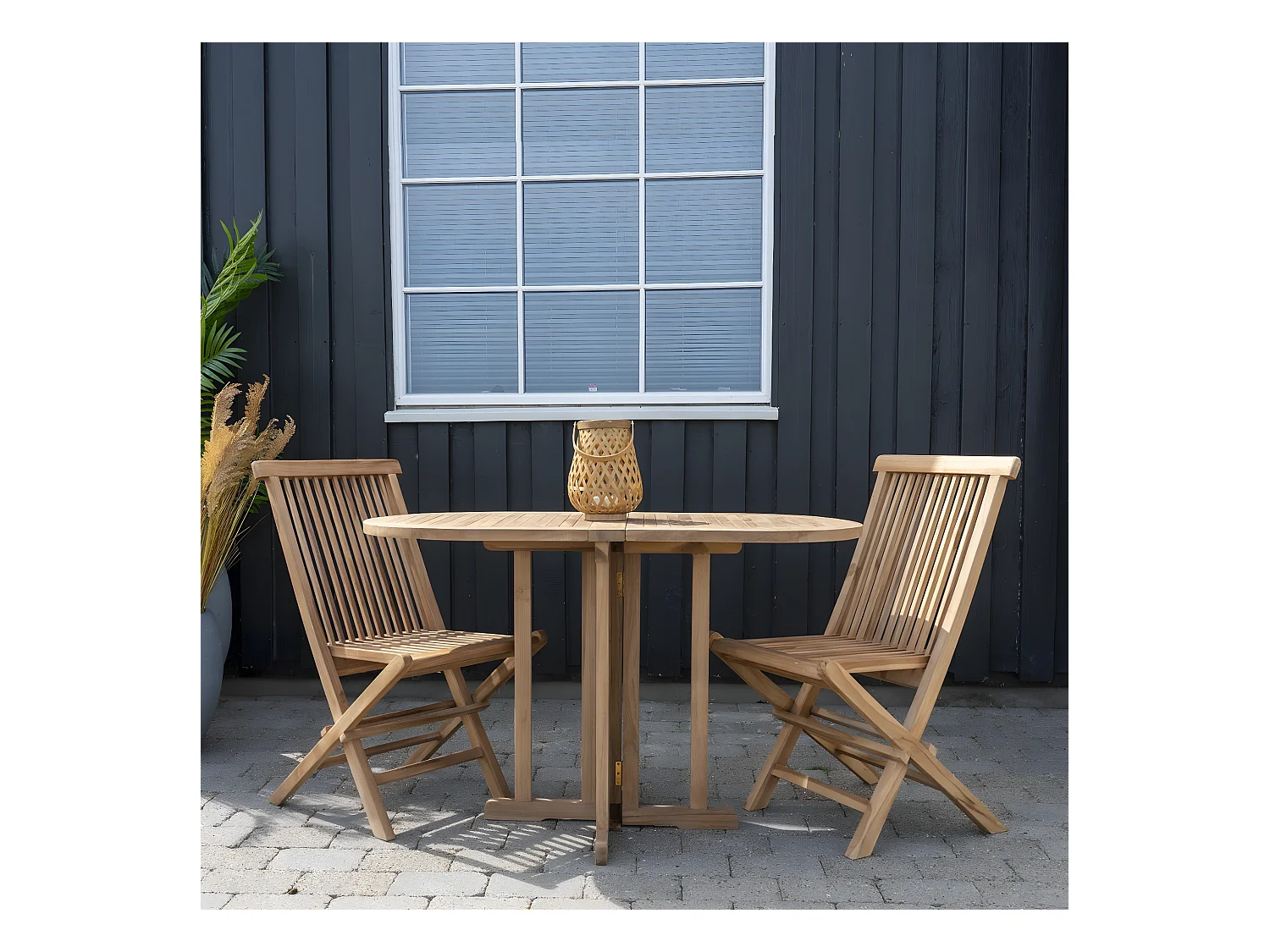 HORIZON - Table Repas 120cm Pliable en Teck