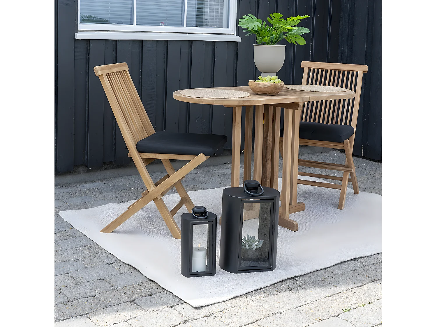 HORIZON - Table Repas 120cm Pliable en Teck