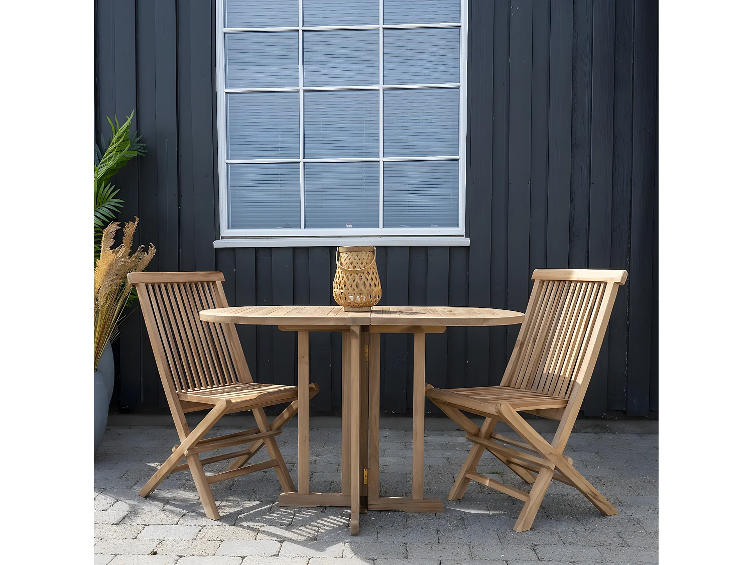 HORIZON - Table Repas 120cm Pliable en Teck