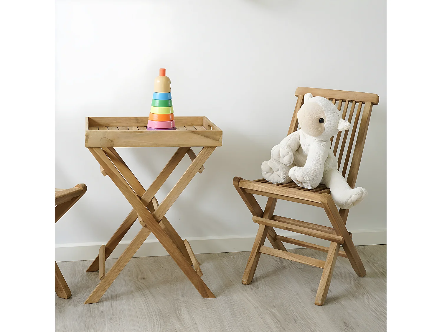 HORIZON - Table Basse d'Appoint H.49,5cm en Teck