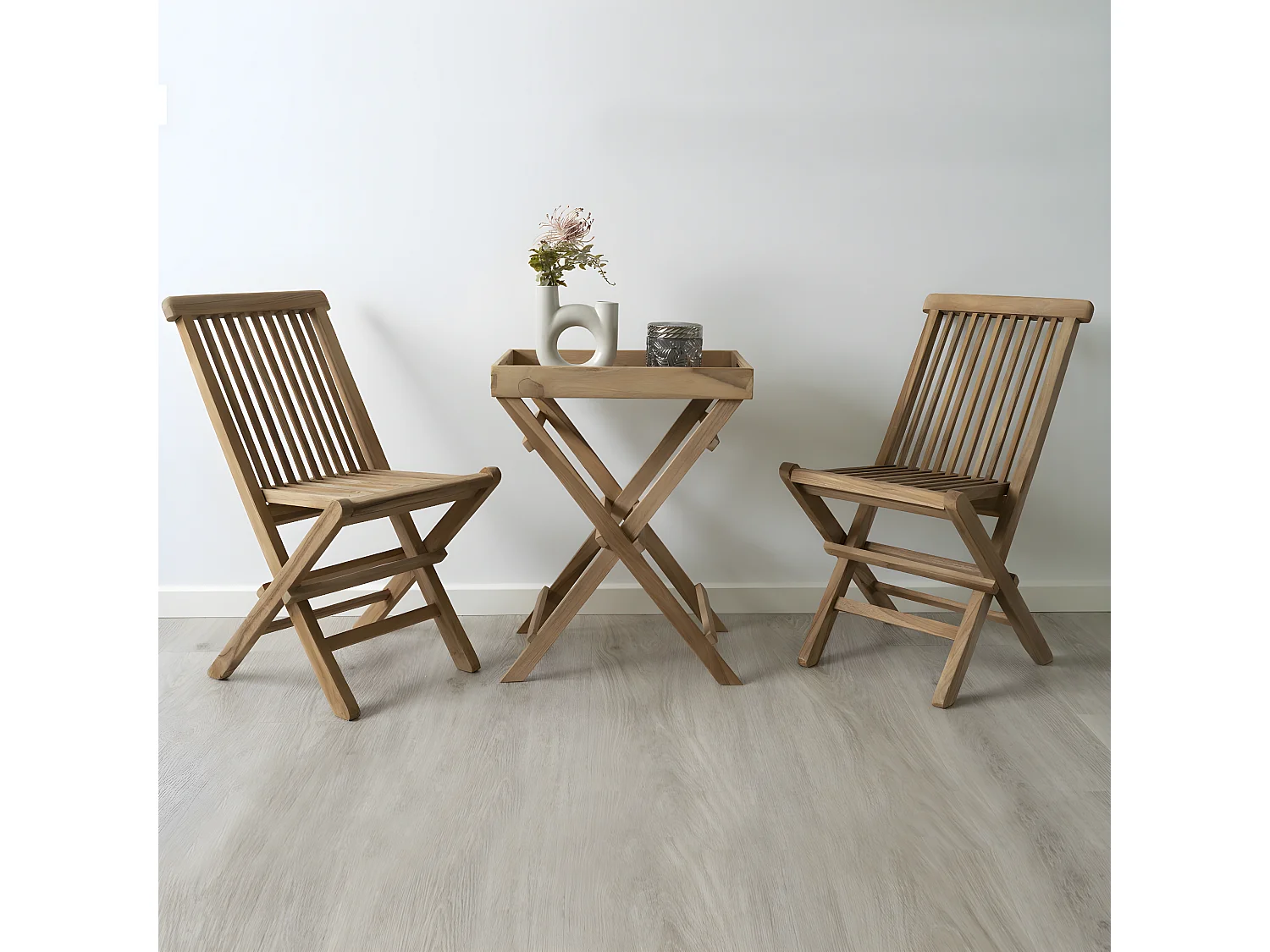 HORIZON - Table Basse d'Appoint H.49,5cm en Teck