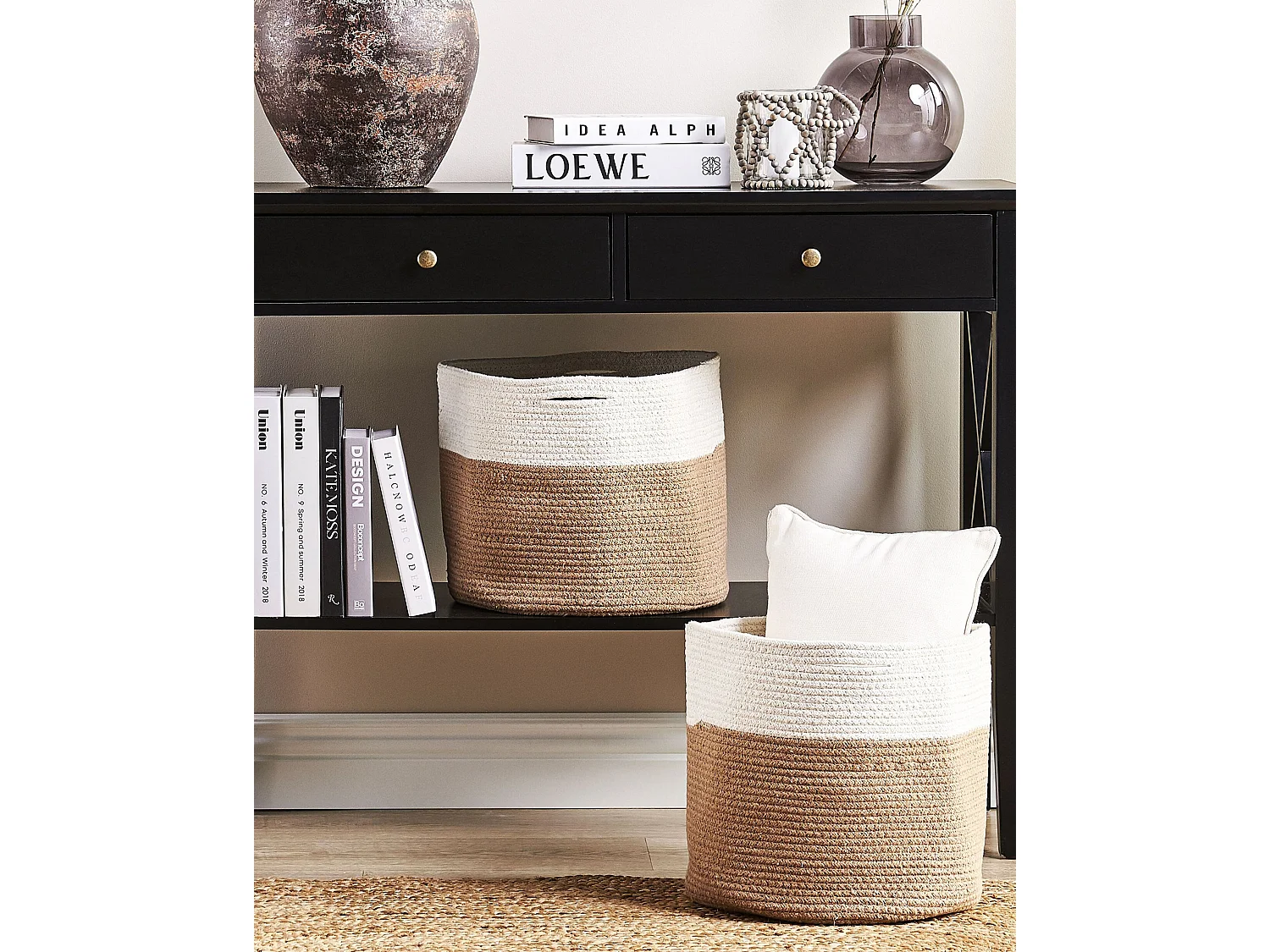 Set of 2 Baskets ARDESEN Cotton Natural