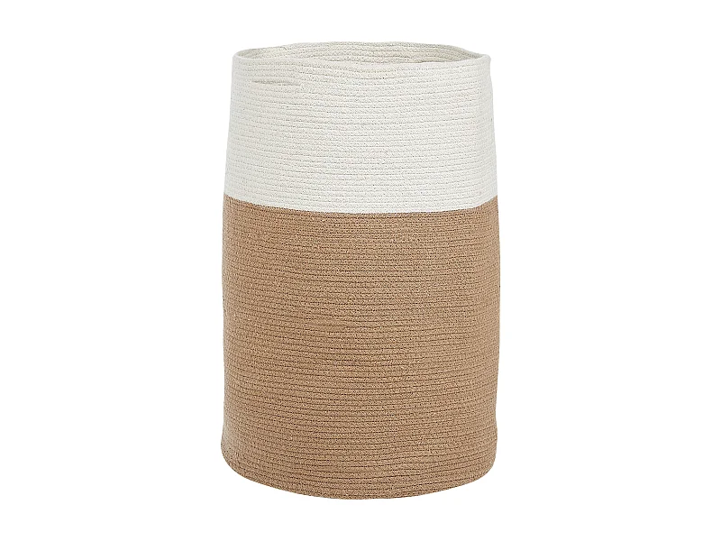 Aufbewahrungskorb Baumwolle beige/natürlich/weiß 52 cm rund Boho-Stil Ardesen