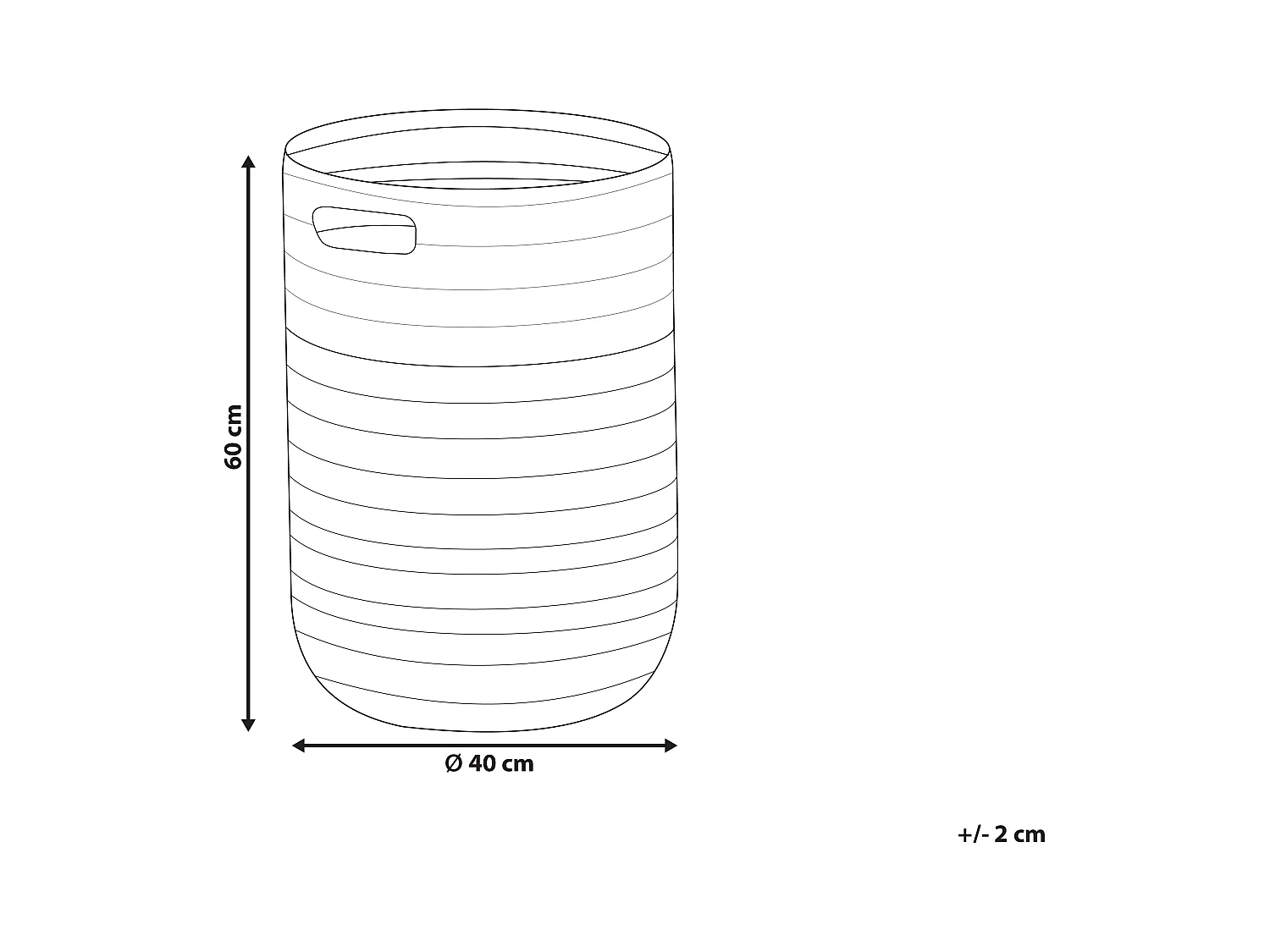 Aufbewahrungskorb Baumwolle beige/natürlich/weiß 52 cm rund Boho-Stil Ardesen