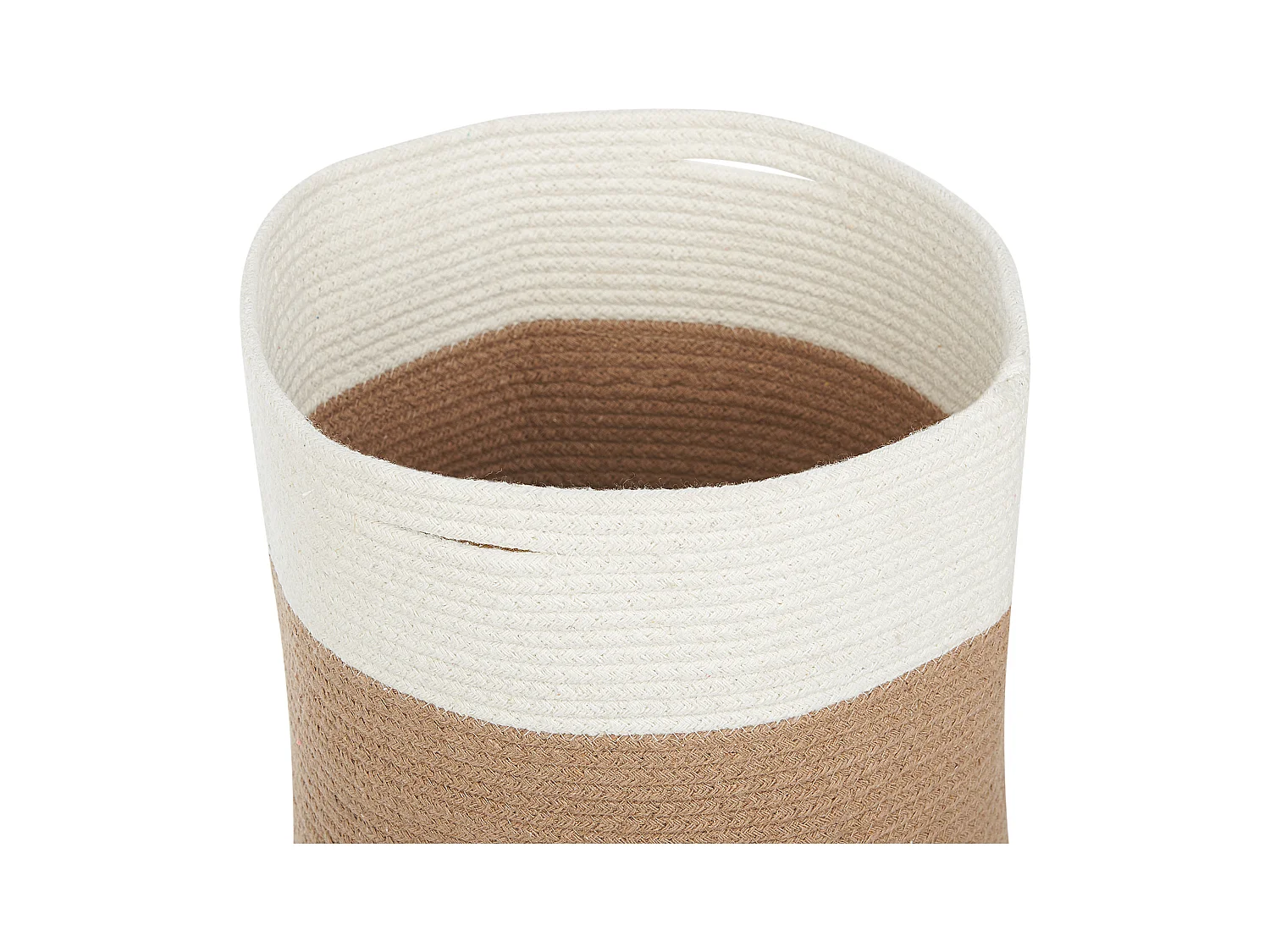 Aufbewahrungskorb Baumwolle beige/natürlich/weiß 52 cm rund Boho-Stil Ardesen