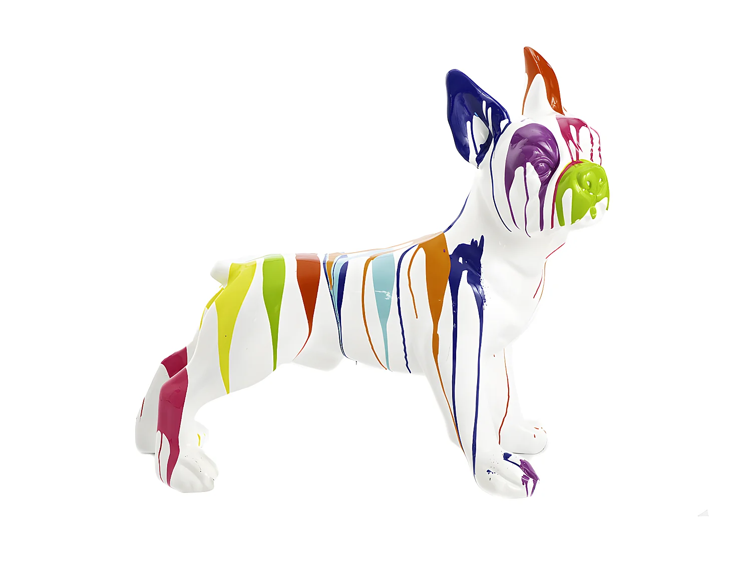 Bulldog français debout trash blanc M