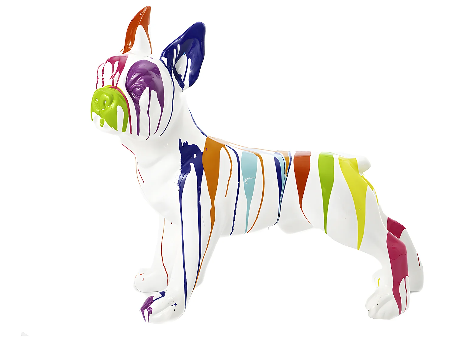 Bulldog français debout trash blanc M