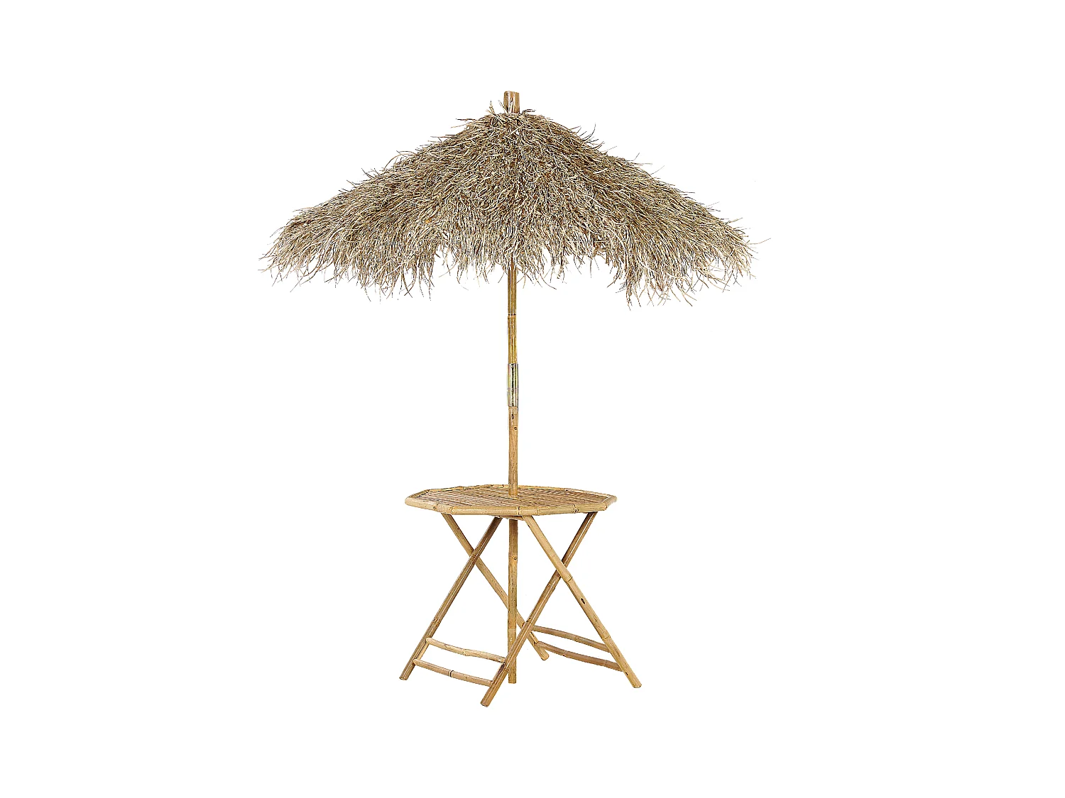 Table bistrot MOLISE 85 cm 85 cm Bambou Marron clair