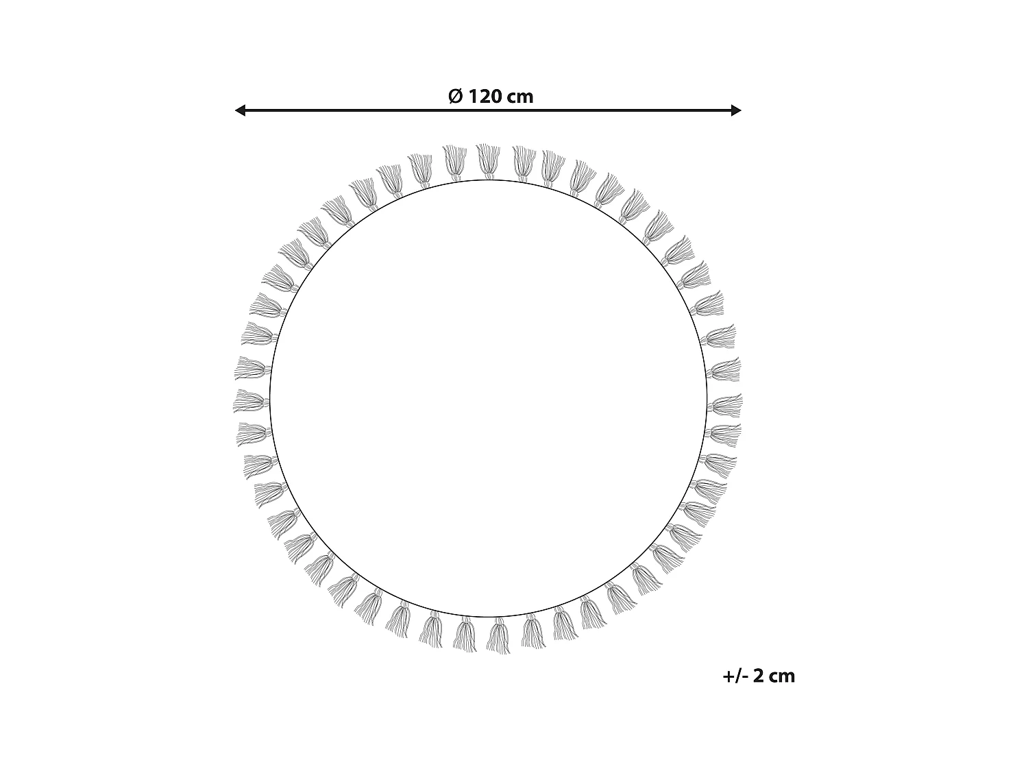Vloerkleed katoen meerkleurig ø 120 cm YAGCI