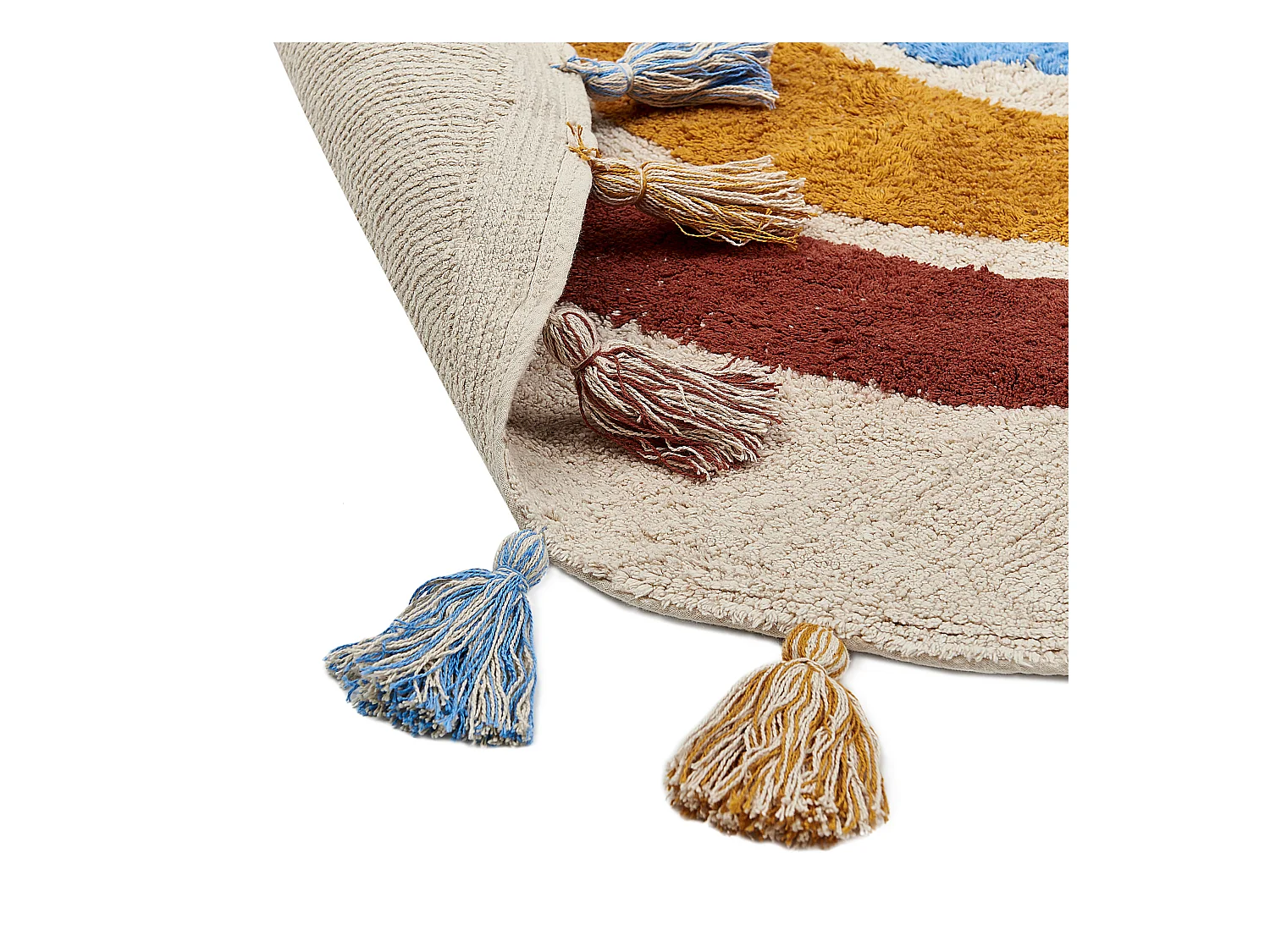 Vloerkleed katoen meerkleurig ø 120 cm YAGCI