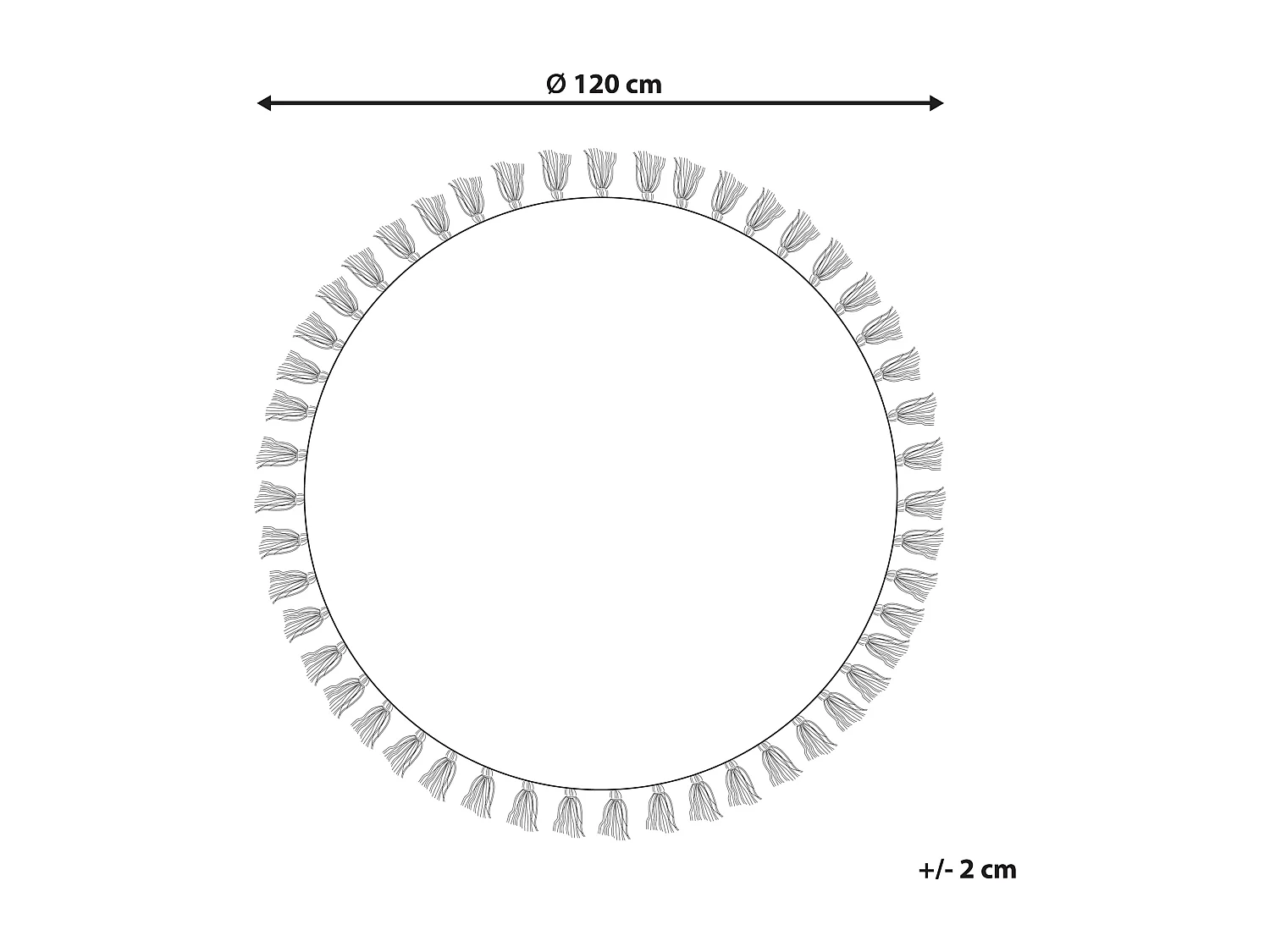 Teppich Baumwolle mehrfarbig ø 120 cm geometrisches Muster Kurzflor YAGCI