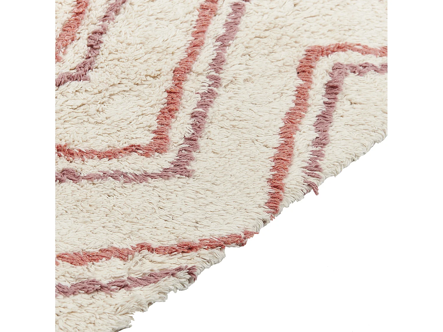 Teppich Baumwolle geometrisches Muster beige 160 x 230 cm Boho Kastamonu