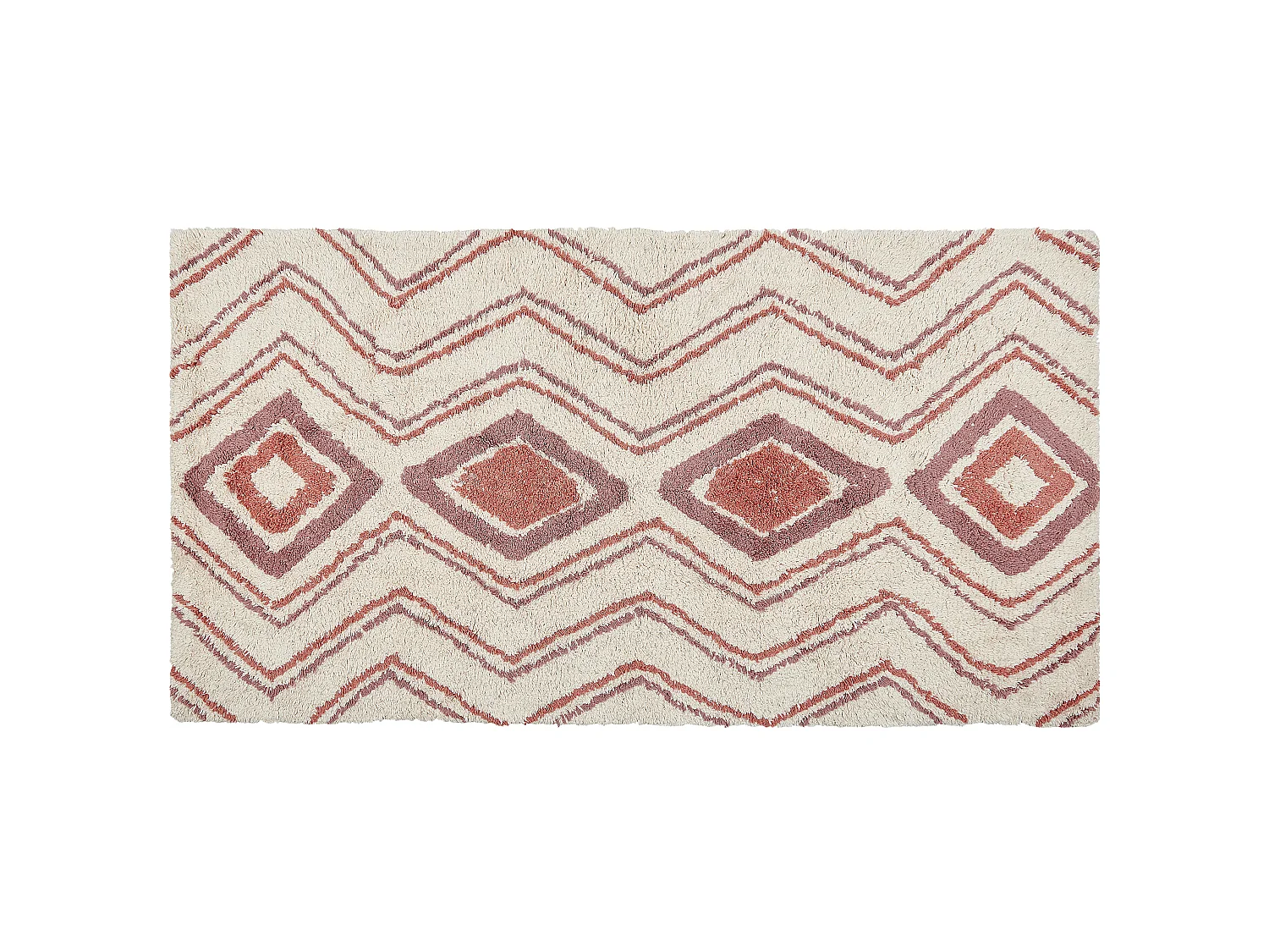Tapis en coton beige et rose 80 x 150 cm KASTAMONU