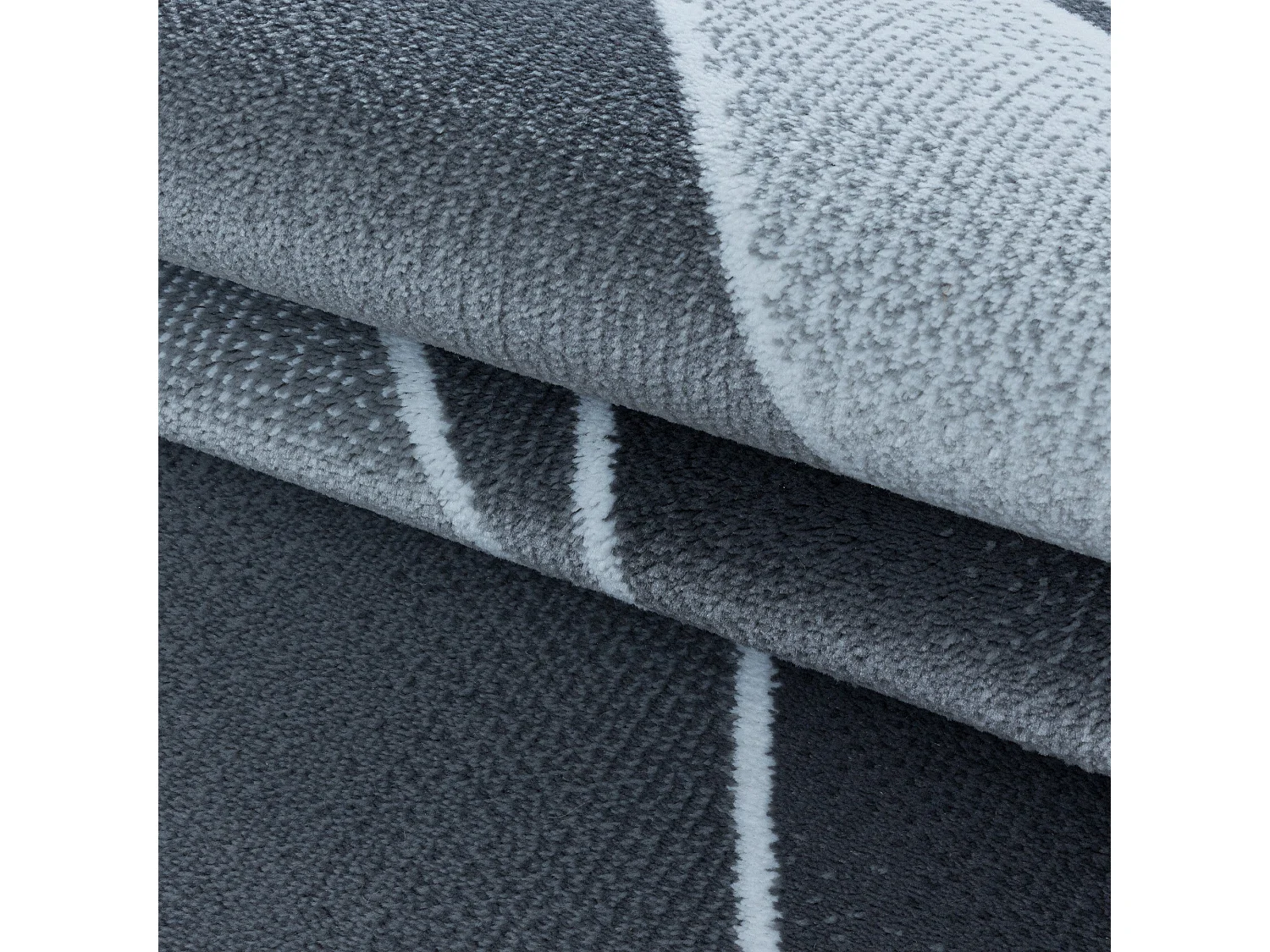 DIAMANT - Tapis à motifs vagues - Gris 200 x 290 cm