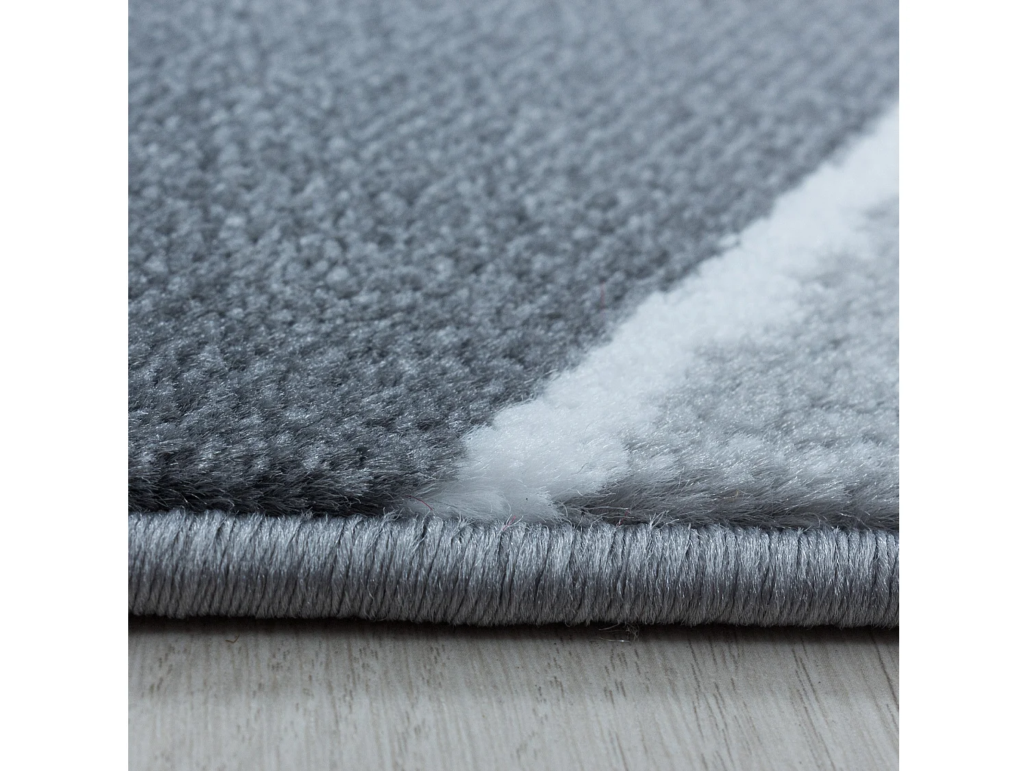 DIAMANT - Tapis à motifs vagues - Gris 200 x 290 cm