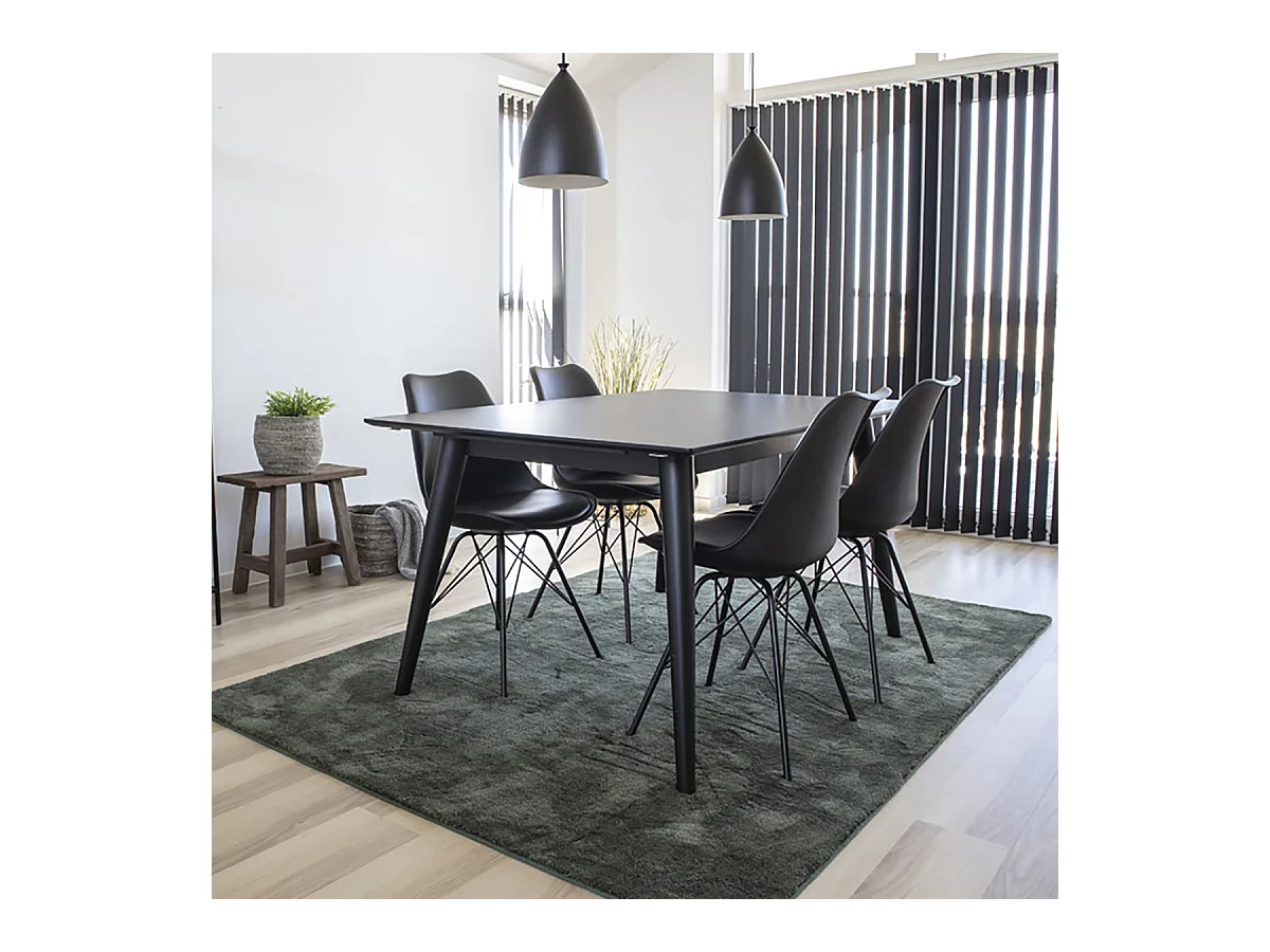 BLOOM - Tapis Doux à Poils Ras Vert 200x300cm