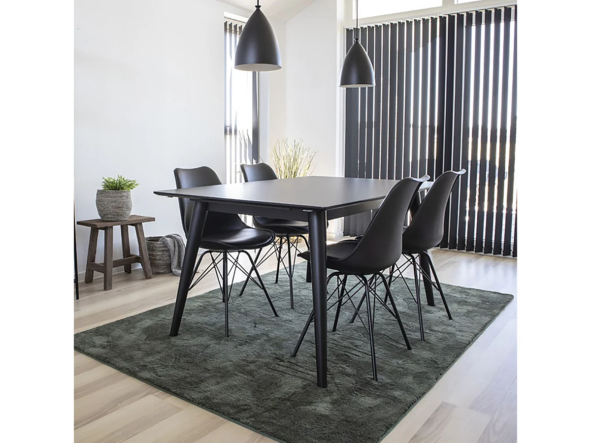 BLOOM - Tapis Doux à Poils Ras Vert 200x300cm