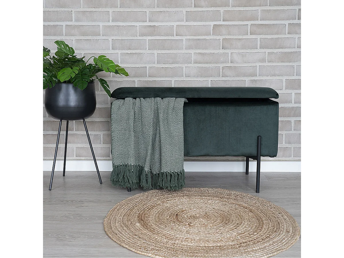 THANE - Tapis Rond Ø90cm en Fibre de Jute Naturel
