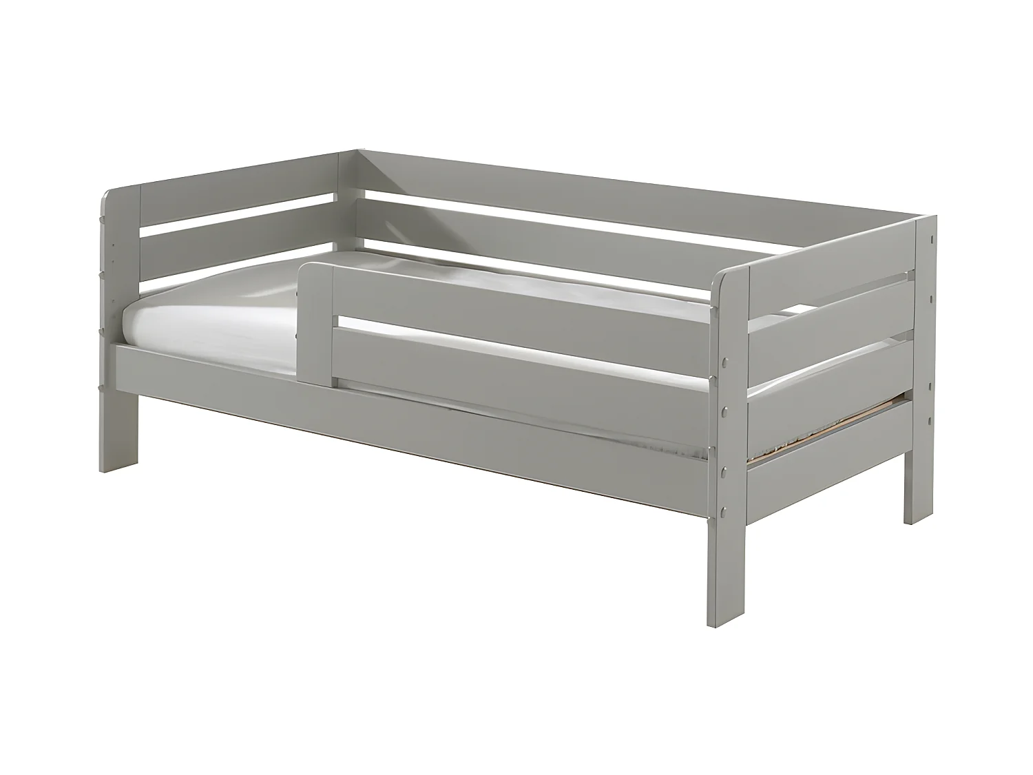 Lit Enfant & Sommier "Toddler" 70x140cm Gris