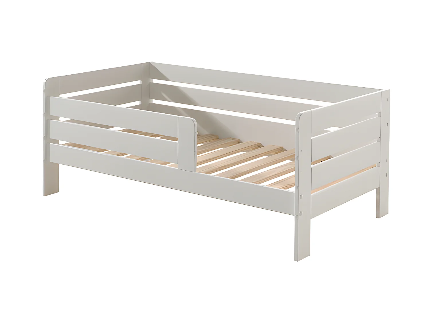 Lit Enfant & Sommier "Toddler" 70x140cm Blanc