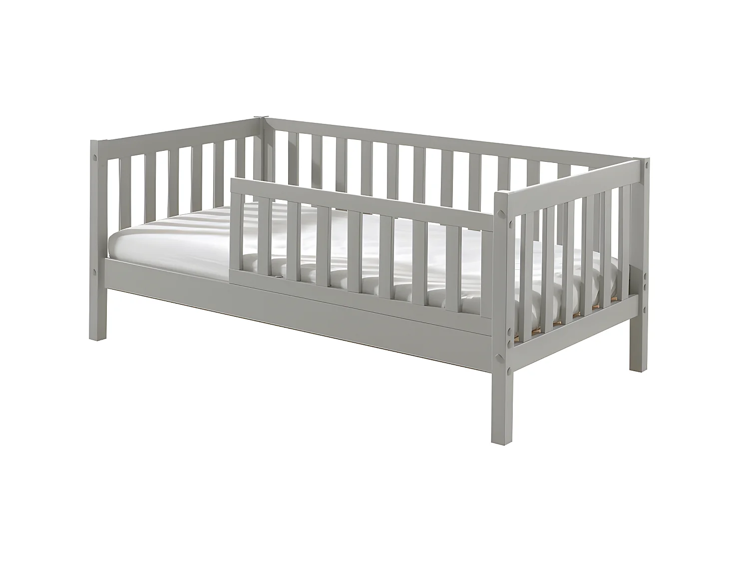 Cama Vipack Tod 70x140 com estrado de ripas - Cinzento