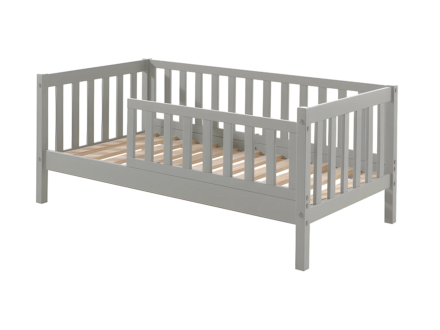 Lit Enfant & Sommier "Toddler II" 70x140cm Gris