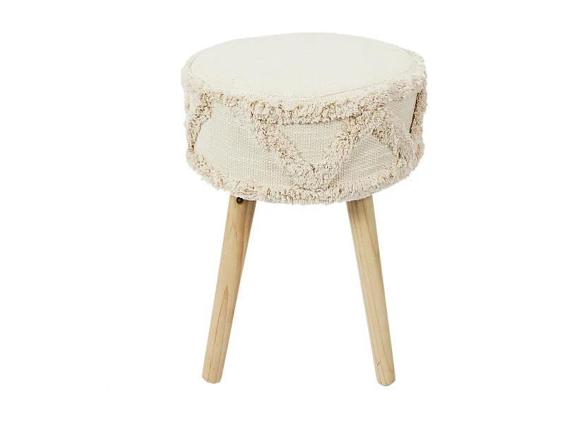 Tabouret Mirage Blanc, Marron