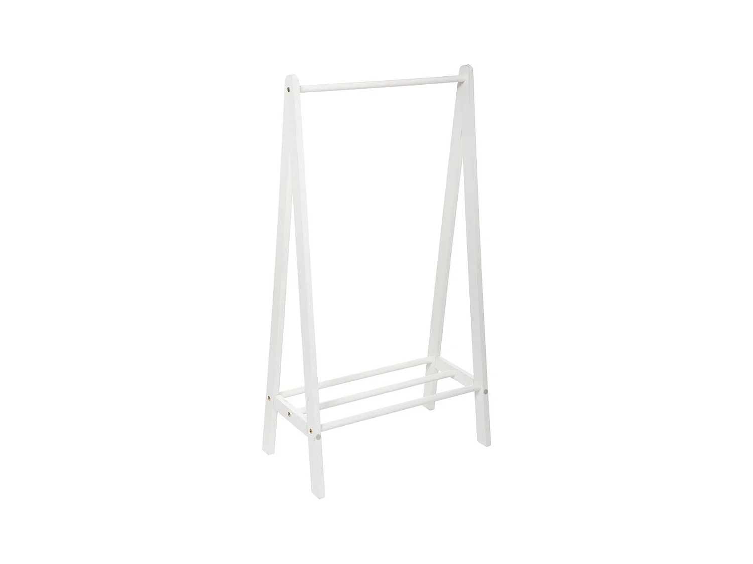 Perchero Burro Simple Contemporáneo Blanco con Barra y Estante 60x114x30 cm