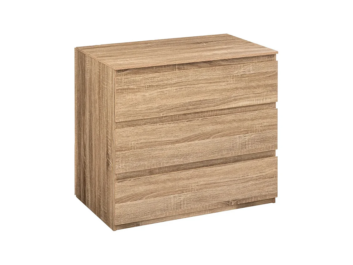 Commode 3 Tiroirs Design "Dolo" 78cm Naturel