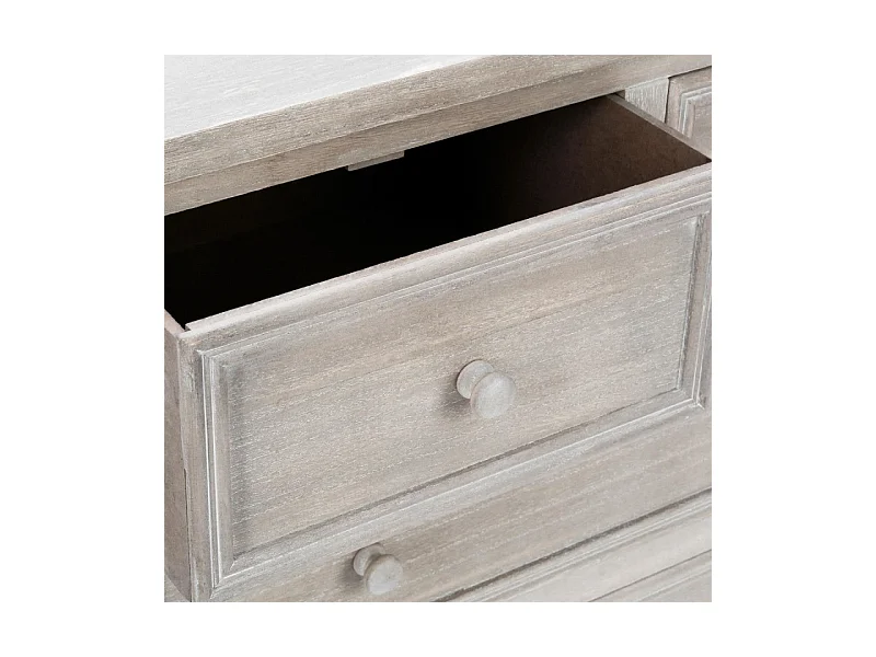 Commode 5 Tiroirs "Charme" 81cm Naturel