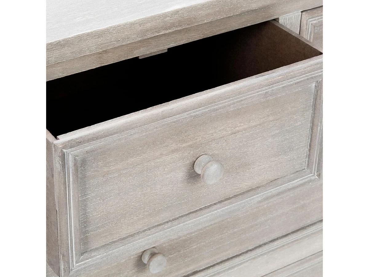 Commode 5 Tiroirs "Charme" 81cm Naturel