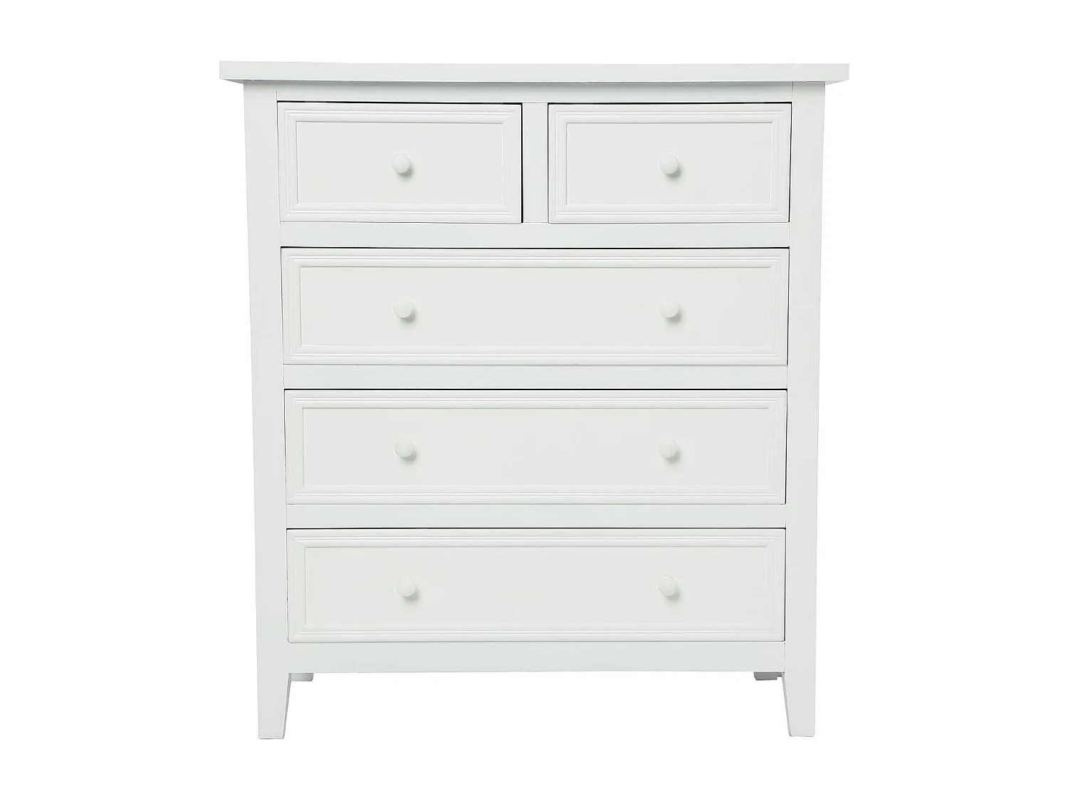 Commode 5 Tiroirs "Charme" 81cm Blanc